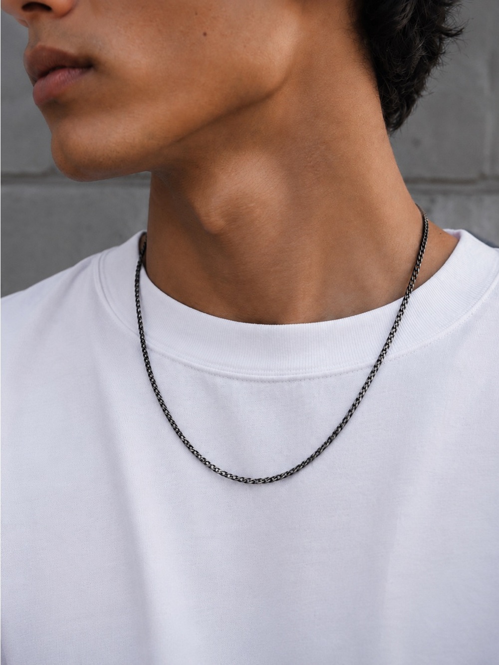 Faceted Ball Chain Necklace | Unisex Layering Chain Minimalist Streetwear